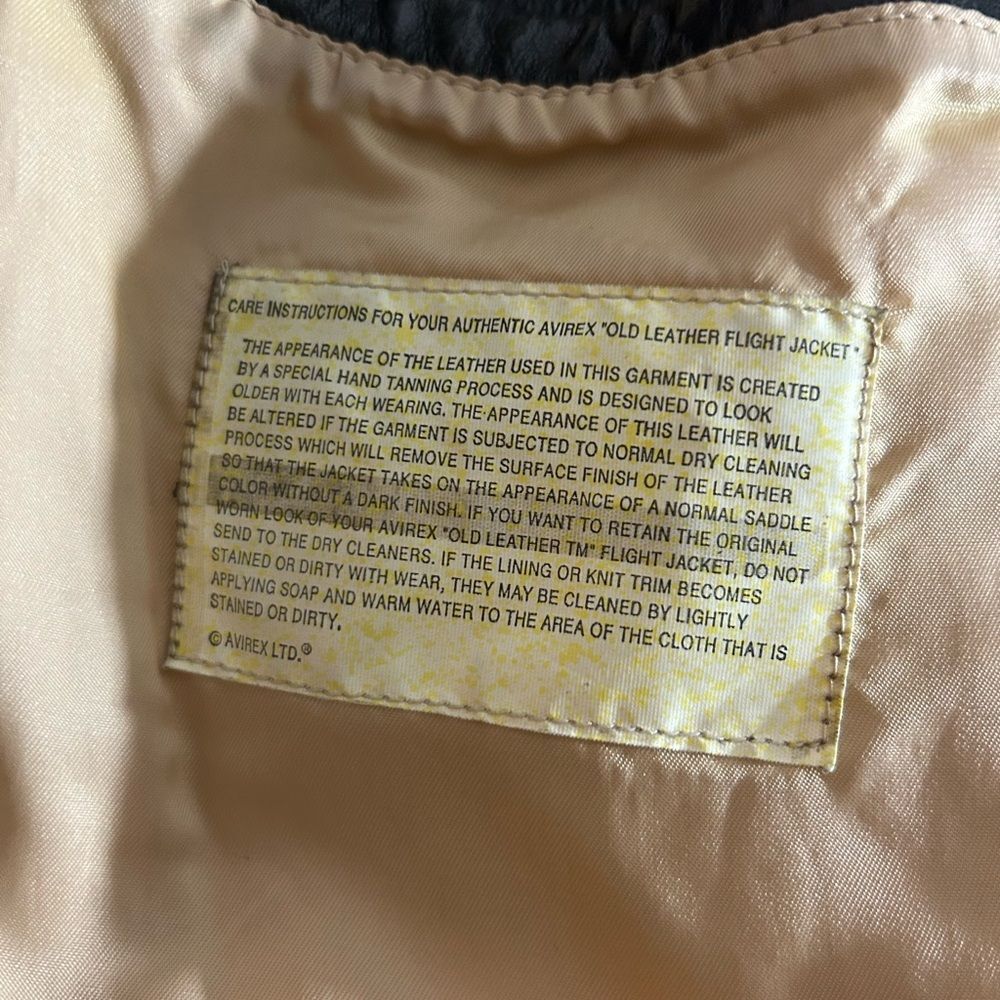 Rare Avirex Chief High Hawk American Team Leather Jacket Indian Head XL - Picture 16 of 16